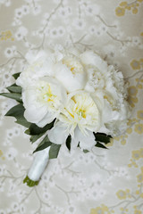 White peonies wedding flowers
