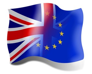 Flags: United Kingdom and Europe