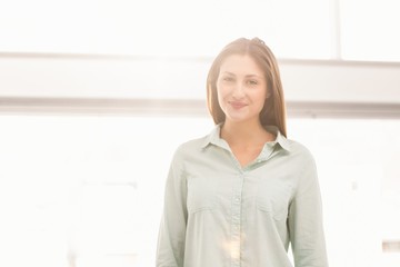 Pretty casual businesswoman smiling