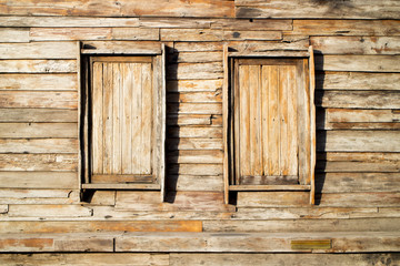wood background with some windows