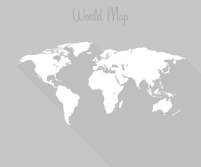 world map flat style