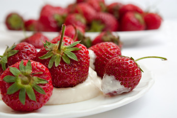 Strawberry with cream