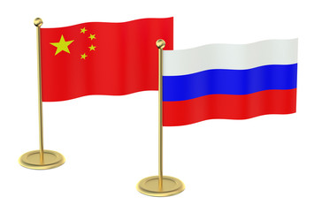 meeting China with Russia concept