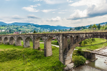 Fototapeta na wymiar Old Austrian bridge viaduct