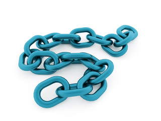 Chain concept rendered on white background