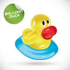Glossy Balloon Duck Illustration
