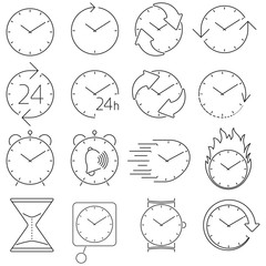 icon set clock