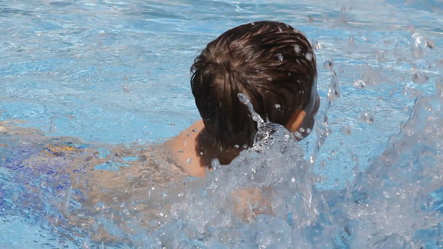 the kids get out of their pool