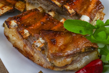Grilled lamb ribs