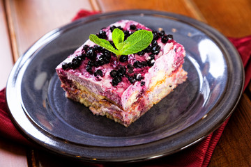 Blueberry tiramisu