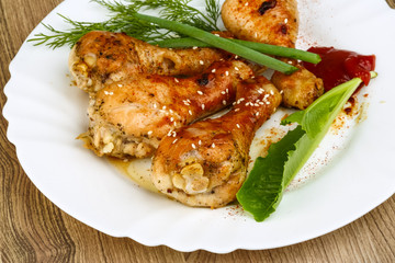 Grilled chicken legs