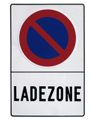 Verkehrsschild Ladezone