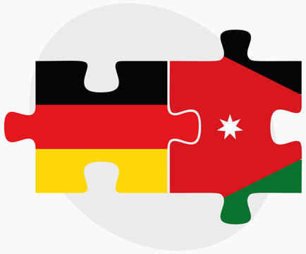 Germany and Jordan Flags