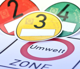 Plaketten für Umweltzone - Feinstaubplaketten