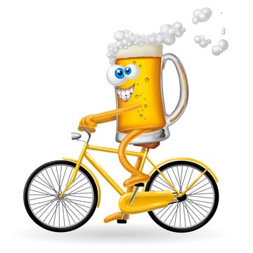 birra in bicicletta