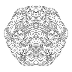  Black and white mandala.