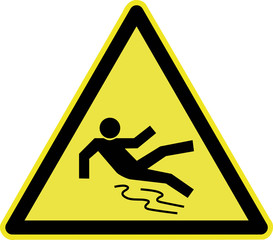 Warnung vor Rutschgefahr