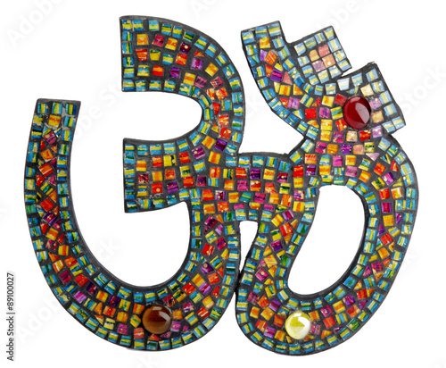 Om Zeichen Mit Glassteinmosaik Stockfotos Und Lizenzfreie Bilder