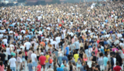 Blurred crowd at a concert