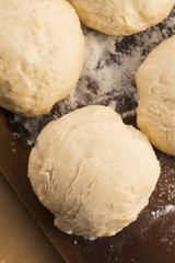 fresh dough ready for baking