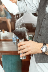Brush and talc