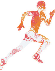 Obrazy na Plexi  biegnący mężczyzna