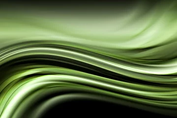 Cercles muraux Vague abstraite abstrait impressionnant vague verte