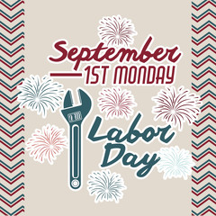 Retro Labor day design