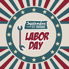 Retro Labor day design