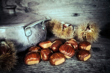 castagne con pentola