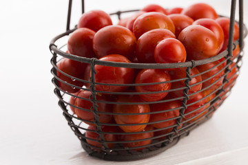 Cherry tomatoes in basket