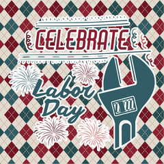 Fototapeta premium Retro Labor day design