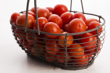 Cherry tomatoes in basket