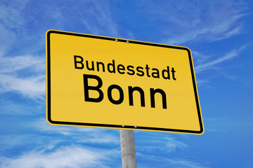 Ortsschild Bundesstadt Bonn