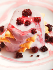 Biscuits with yogurt and berries