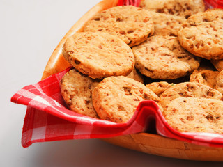 Homemade biscuits with mushrooms