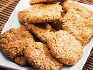 Homemade butter cookies with nuts