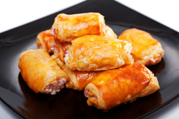 Pasty with eggplant and eggs