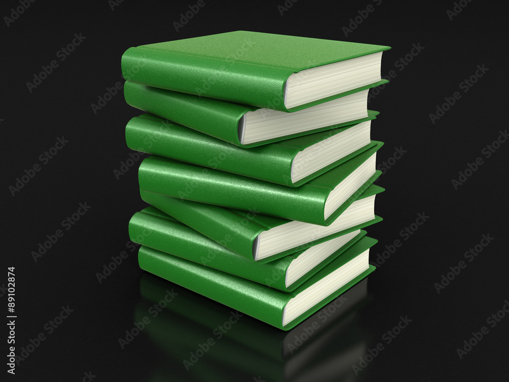 Poster stack of textbooks (clipping path included)