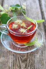 Herbal tea with lime
