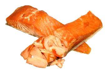 Foto auf Alu-Dibond Hot Smoked Salmon Fillets © philip kinsey