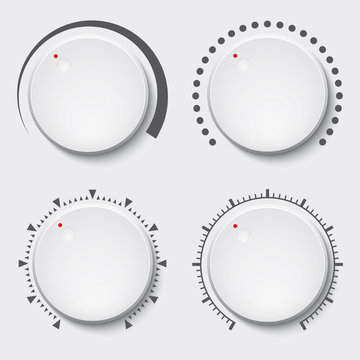 Set of four volume knobs