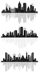 Obraz premium Abstract city silhouette