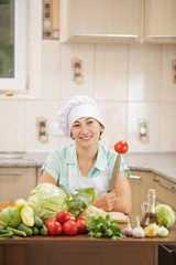 Cook cabbage in the knife