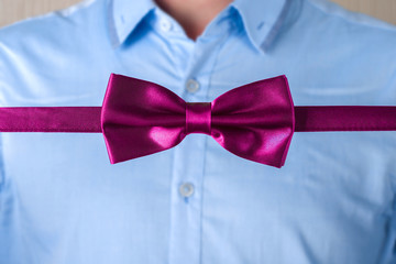 Magenta bow tie