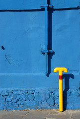 Background wall cement blue vertical