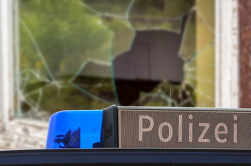 Einbruch Polizei Schild