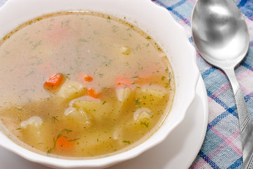 A delicious chicken soup