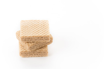 coffee wafer on white background