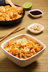 Pad Thai. Thailand's national dishes, stir-fried rice noodles